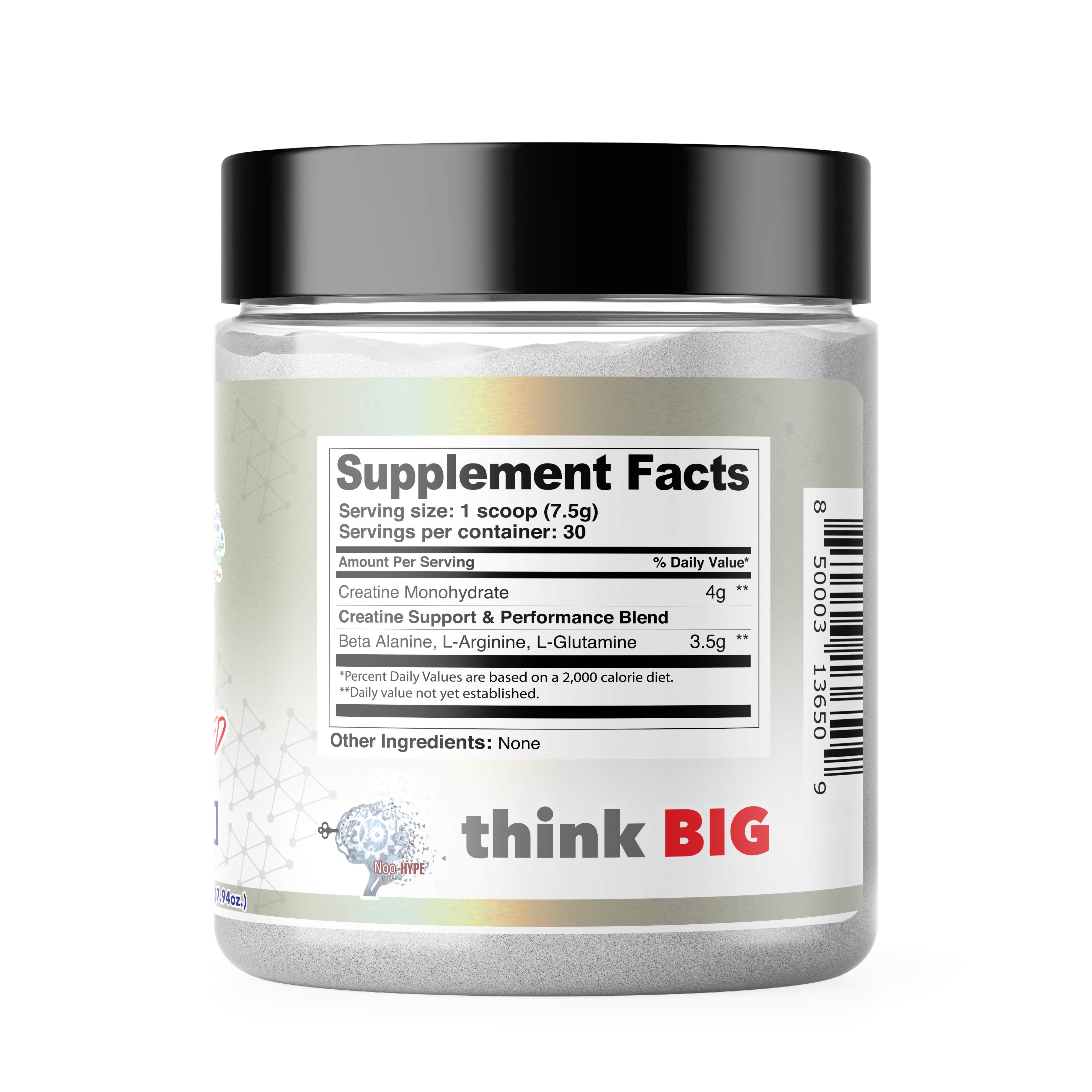 Noo-HYPE Creatine Evolved, 30 serving, creatine use, taking creatine, Arginine Amino Acid, glutamine amino acid, endurance,