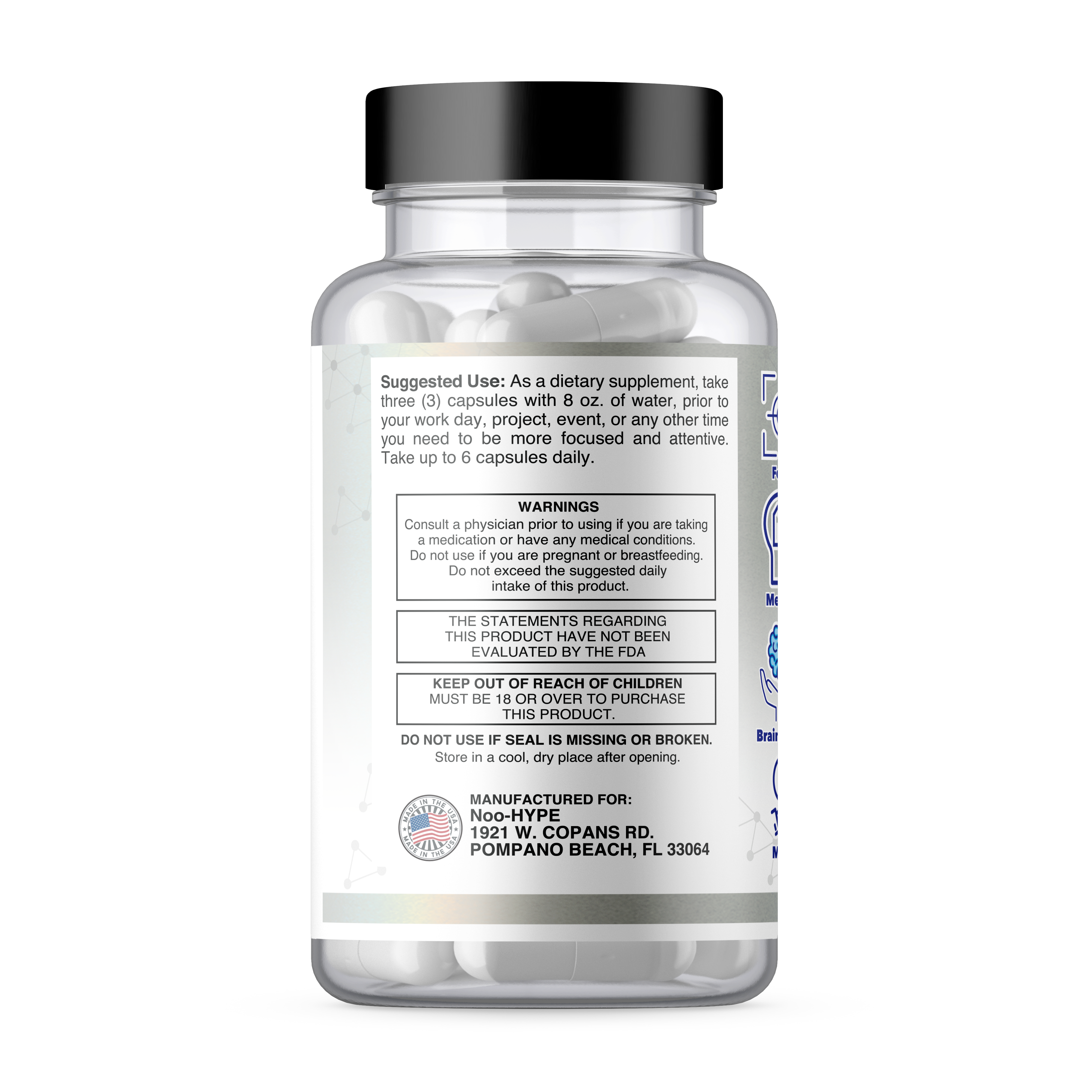 Noo-HYPE Focus Point, 90 capsule, Premium Focus, Attention, Mood formula