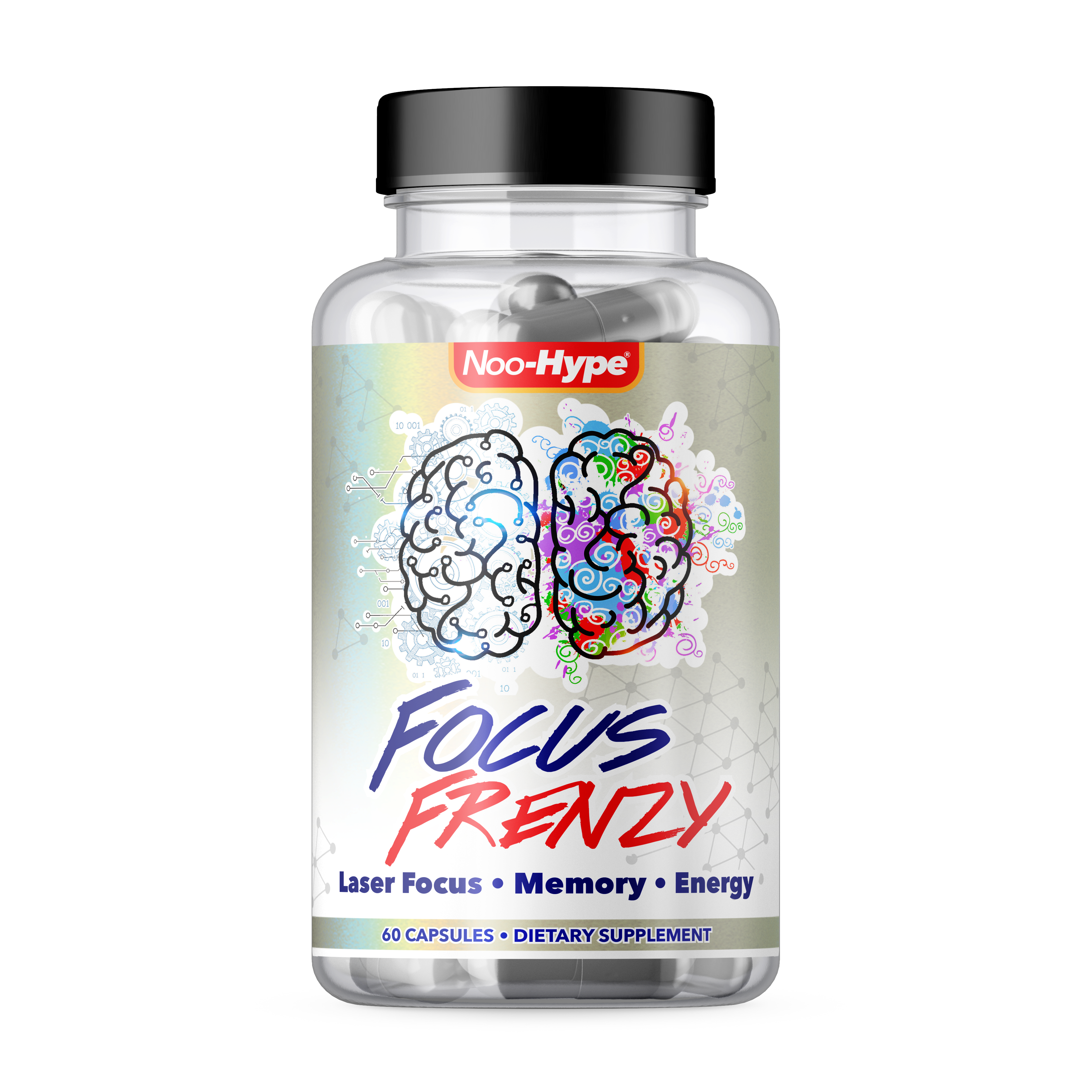 Noo-HYPE Focus Frenzy, 60 capsule, Laser Focus, Memory, Energy formula