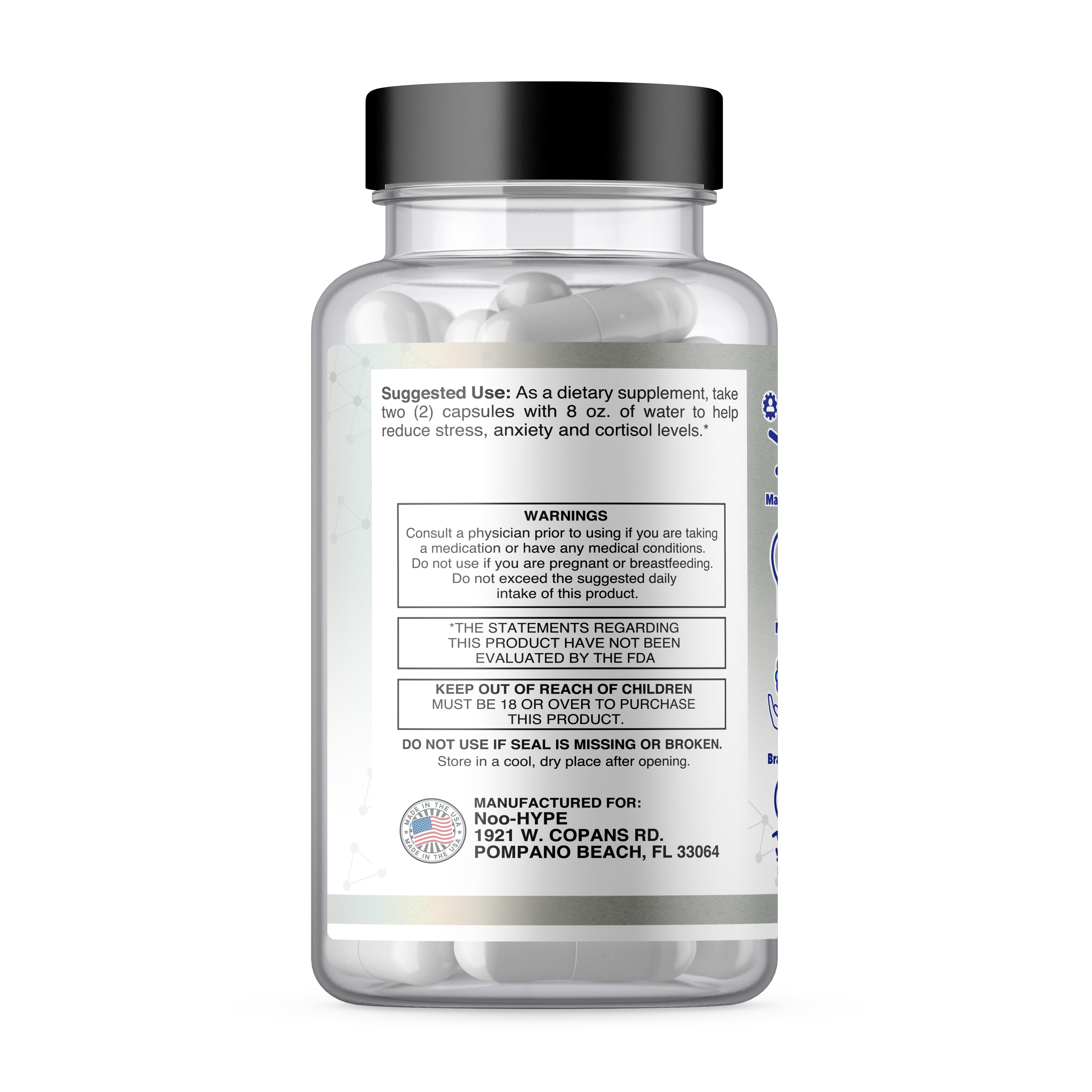 Noo-HYPE KSM-66, 60 capsule Patented formula, Full Spectrum Ashwagandha Root extract